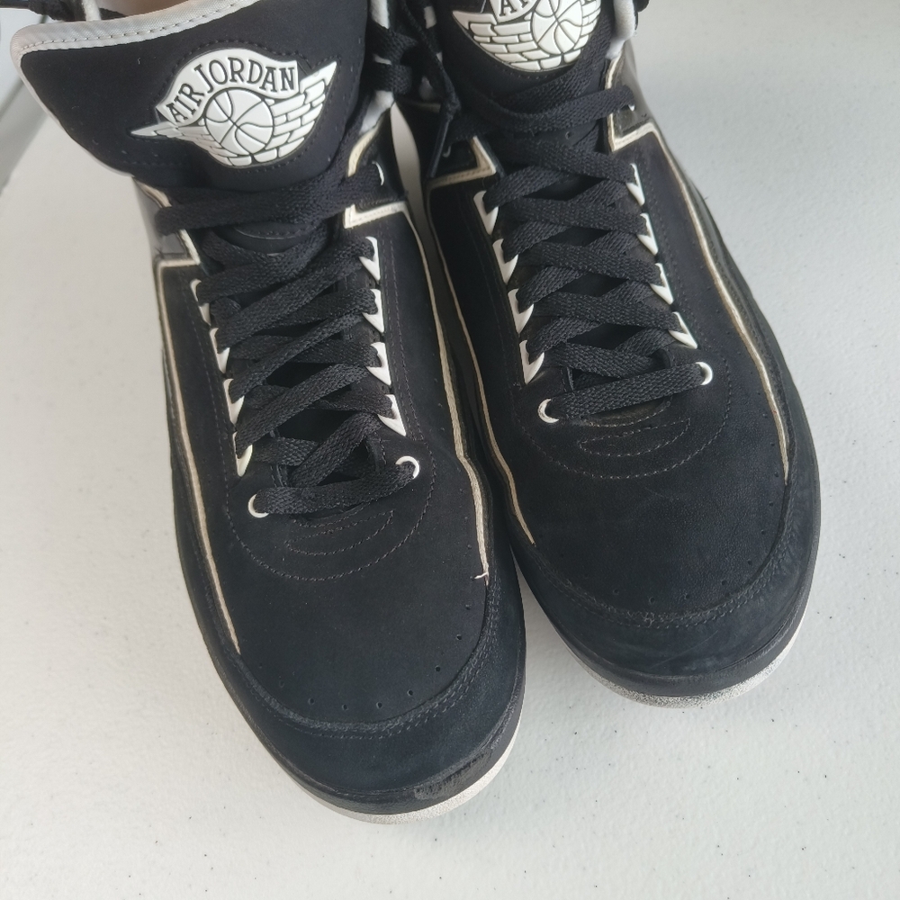 Jordan 2 Retro QF Black 2010 men's sports shoes size 13 style 395709-001. used d - Picture 13 of 16